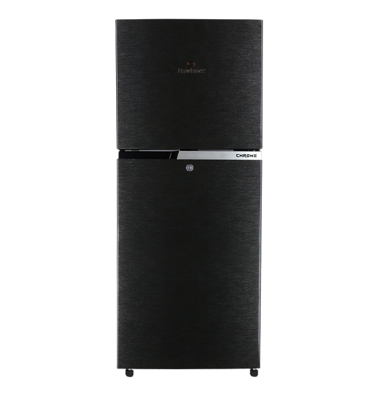 REF 9149WB CHROME HAIRLINE BLACK Double Door Refrigerator