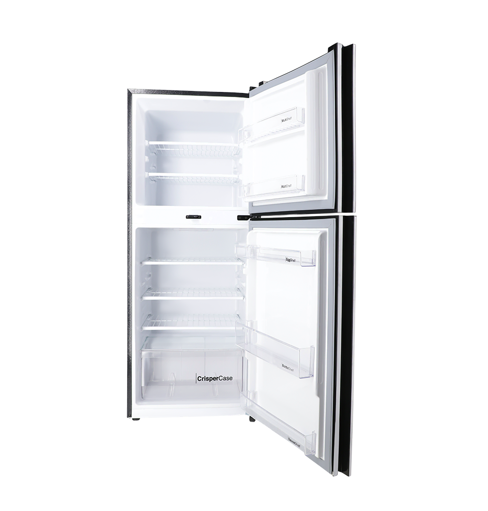 REF 9169WB CHROME HAIRLINE BLACK Double Door Refrigerator