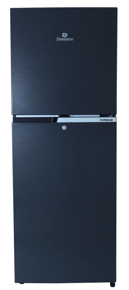 REF 9169WB CHROME HAIRLINE BLACK Double Door Refrigerator
