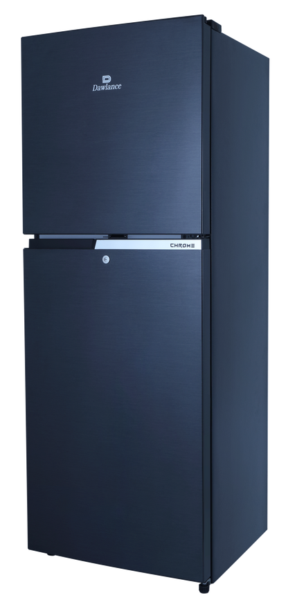 REF 9169WB CHROME HAIRLINE BLACK Double Door Refrigerator