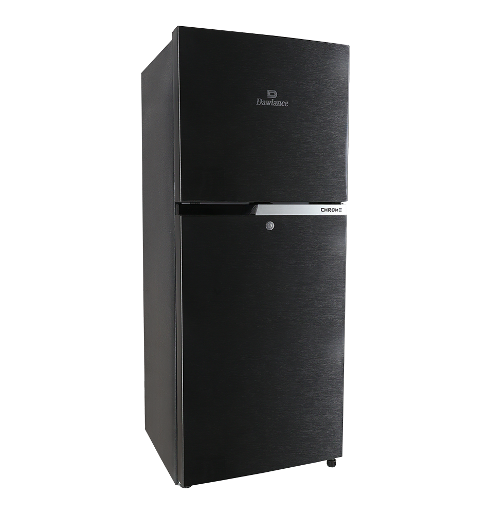 REF 9193LF CHROME HAIRLINE BLACK Double Door Refrigerator